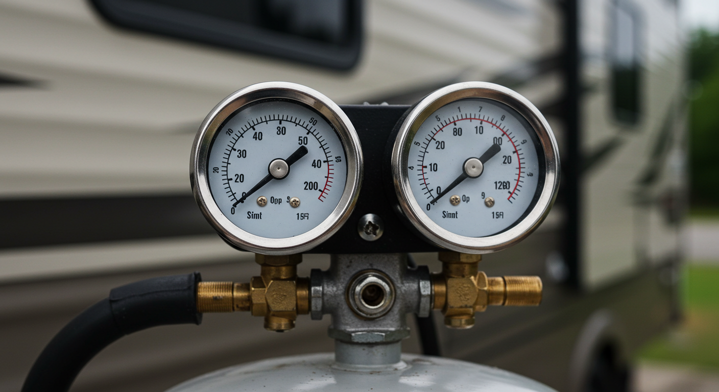 RV Dual Propane Tank Gauge