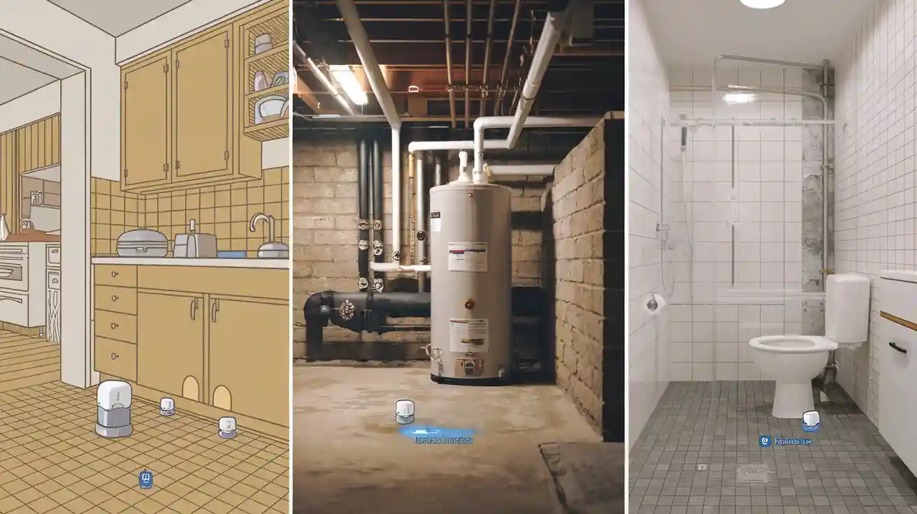 DIY Leak Sensor Water Placement Guide for Kitchens, Basements, and Bathrooms