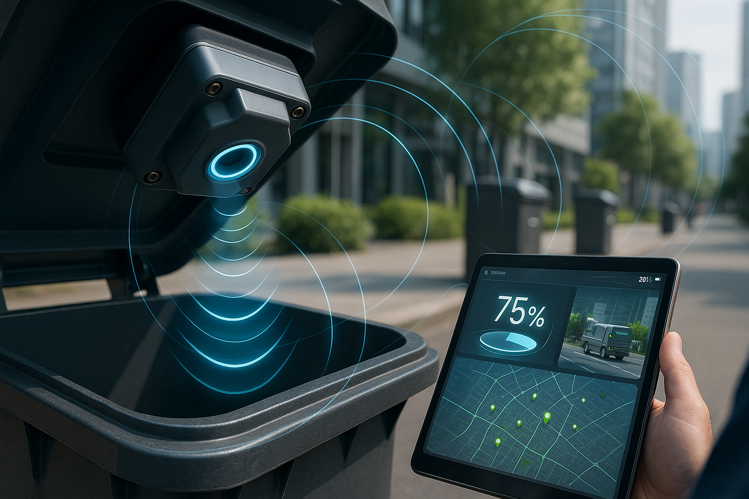 waste bin level sensor