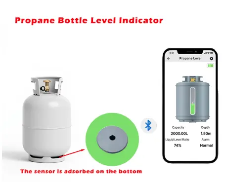 Gas cylinder level sensor